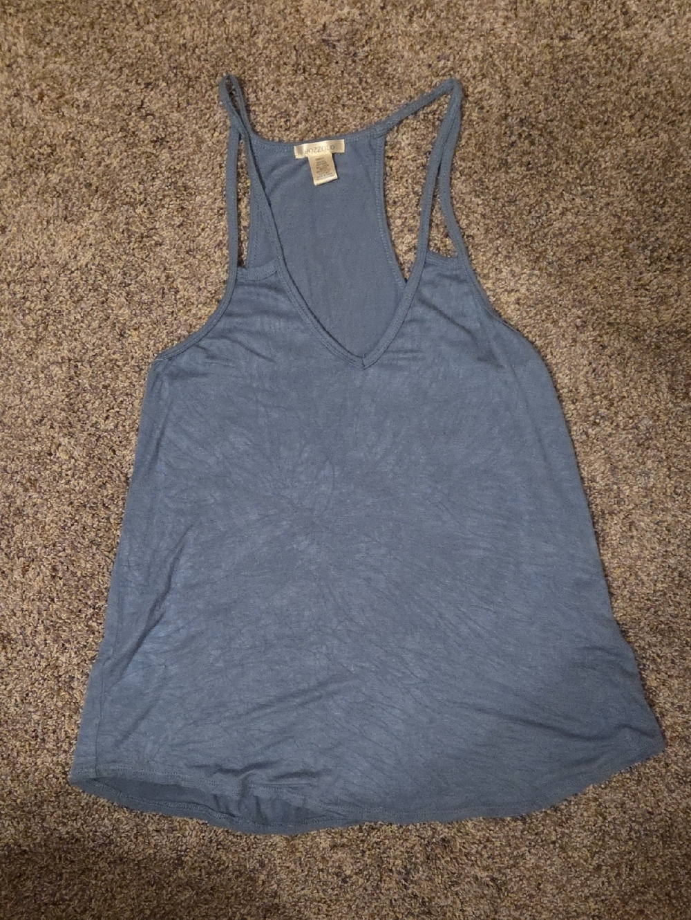 Bozzolo Slate Blue V-Neck Racerback Tank